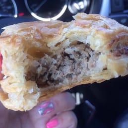 Pate Chaud: Savory puff pastry w/ pork meatball filling | 50 cents each (Delicious) Pate Chaud: Savory puff pastry w/ pork meatball filling | 50 cents each (Delicious)