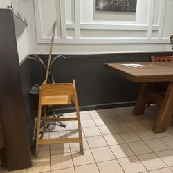 Max's Bagel & Bean Company - Floor scrubber brush and extra dusty tables