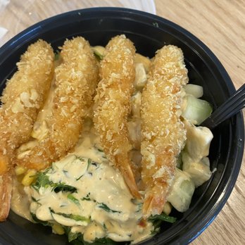 Kung Fu Tea - Shrimp tempura, cucumbers, spicy Mayo, seaweed salad, avocado, sushi rice and corn. - Coffee & Tea Near Me - High Point, North Carolina Kung Fu Tea - Shrimp tempura, cucumbers, spicy Mayo, seaweed salad, avocado, sushi rice and corn. - Coffee & Tea Near Me - High Point, North Carolina