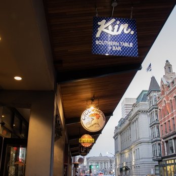 Kin Southern Table + Bar - Outdoor sign - Soul Food Near Me - Providence, Rhode Island Kin Southern Table + Bar - Outdoor sign - Soul Food Near Me - Providence, Rhode Island