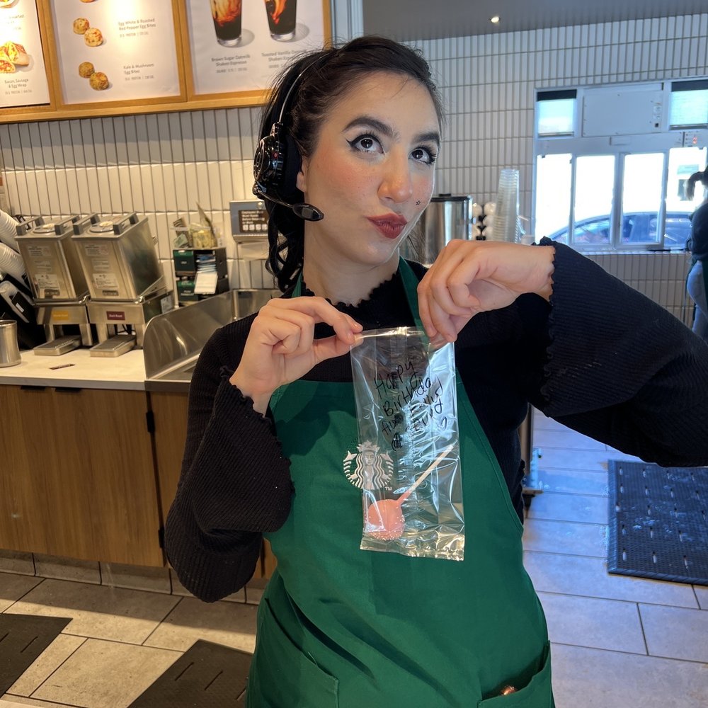 Happy Birthday Cake Pop they have the best Barista's. Thank you Kelly! Happy Birthday Cake Pop they have the best Barista's. Thank you Kelly!