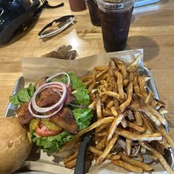Tower Burger - Bacon cheese burger.
