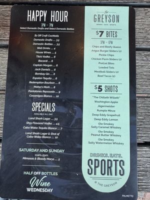 Menu photo 1 The Greyson Palmetto, FL