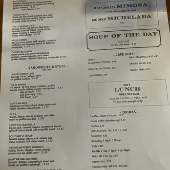 The Peach Cafe - Paper menu - New American Near Me - Monrovia, California The Peach Cafe - Paper menu - New American Near Me - Monrovia, California