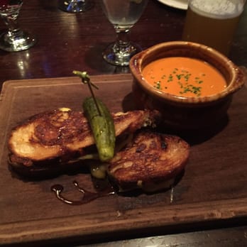 Foundry on Elm - Grilled Gouda & Cheddar with Tomato Soup - Bars Near Me - Somerville, Massachusetts
