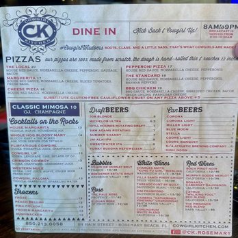 Cowgirl Kitchen - Menu - American Near Me - Rosemary Beach, Florida