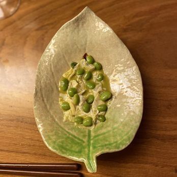 Dos Palillos - Yuba skin and broad green beans with a fennel liquid finish - Mediterranean Near Me - Barcelona, B