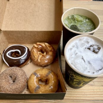 Holey Grail Donuts - tasting box, ube matcha, pineapple oolong tea - Donuts Near Me - Honolulu, Hawaii Holey Grail Donuts - tasting box, ube matcha, pineapple oolong tea - Donuts Near Me - Honolulu, Hawaii