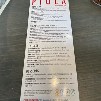 Piola - Italian Near Me - Hollywood, Florida Piola - Italian Near Me - Hollywood, Florida