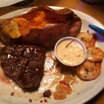 Texas Roadhouse - Sirloin and shrimp with sweet potato - Steakhouses Near Me - Modesto, California Texas Roadhouse - Sirloin and shrimp with sweet potato - Steakhouses Near Me - Modesto, California