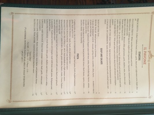 Menu photo 4 Il Pavone Walnut Creek, CA