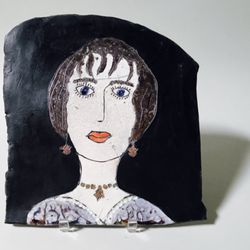 Kalamazoo ARTisans - Raku lady by Nancy Schemanski