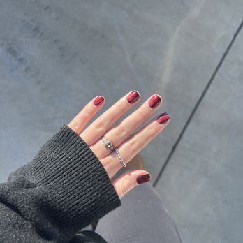 KC Nails & Spa - Red and black cat eye nails. ‍ - Nail Salons Near Me - Riverside, California