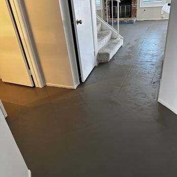 Leon Flooring Covering - After applying the self-leveling - Flooring Near Me