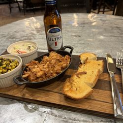 Teddy's Lounge - BBQ Pulled Chicken, Southwest Grilled corn & slaw with a toasted baguette