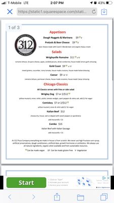 Menu photo 6 312 Pizza Company Nashville, TN