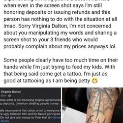 Infamous Ink Tattoo Studio - Him bullying a client and the public saying they can't afford him