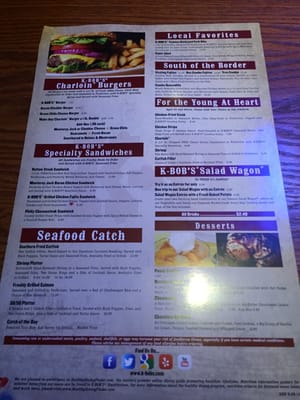 Menu photo 2 K-Bob's Steakhouse Corpus Christi, TX Menu photo 2 K-Bob's Steakhouse Corpus Christi, TX