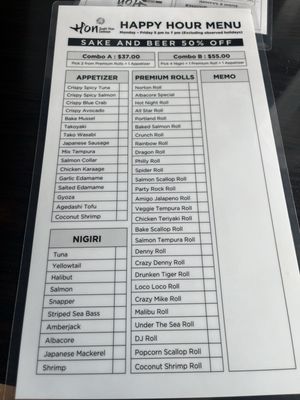 Menu photo 5 Sushi Hon Los Angeles, CA Menu photo 5 Sushi Hon Los Angeles, CA