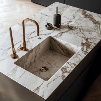Custom Marble Design - Custom integrated sink - Countertop Installation Near Me - Lincolnwood, Illinois Custom Marble Design - Custom integrated sink - Countertop Installation Near Me - Lincolnwood, Illinois