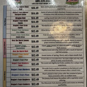 Minhas Kitchen - Wine List and grape origin - New American Near Me - Monroe, Wisconsin