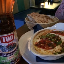 Spitaki - Mpougiournti with Greek pitta bread