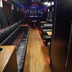 Moores Limo Service - 40 Pax Mega Party Bus Interior