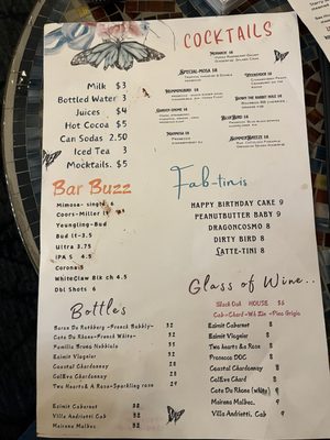 Menu photo 4 Black Butterfly New Smyrna Beach, FL