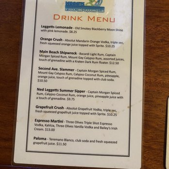 Leggetts Sand Bar - Drink menu - Bars Near Me - Manasquan, New Jersey Leggetts Sand Bar - Drink menu - Bars Near Me - Manasquan, New Jersey