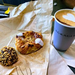 Chocolate rye, Danish, and Cappuccino Chocolate rye, Danish, and Cappuccino