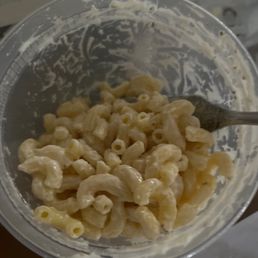 Pasta was hard all they did was add mayo..HORRIBLE Pasta was hard all they did was add mayo..HORRIBLE