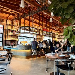 The interior and bar