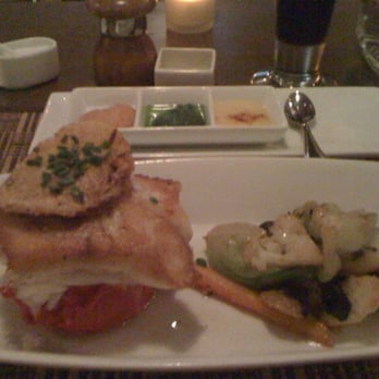 Flea Street - Haddock with beet mashed potatoes - New American Near Me - Menlo Park, California