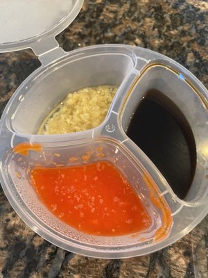 3 Sauces Hainak Chicken Rice 海南鸡饭 by null