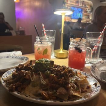 La Nena Cantina - nachos with mocktails - Mexican Near Me - Malibu, California La Nena Cantina - nachos with mocktails - Mexican Near Me - Malibu, California