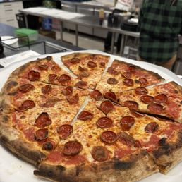 Large pepperoni pizza Large pepperoni pizza