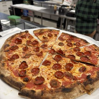 Bucks Coal Fired Pizza - Large pepperoni pizza - Pizza Near Me - North Palm Beach, Florida Bucks Coal Fired Pizza - Large pepperoni pizza - Pizza Near Me - North Palm Beach, Florida