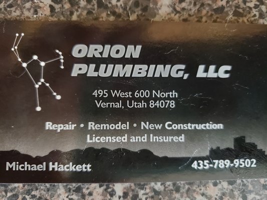 Orion Plumbing Logo