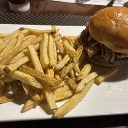 PB&J burger and fries PB&J burger and fries