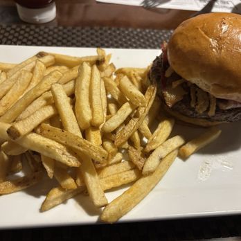 Lancaster Brewing Company - PB&J burger and fries - New American Near Me - Harrisburg, Pennsylvania Lancaster Brewing Company - PB&J burger and fries - New American Near Me - Harrisburg, Pennsylvania