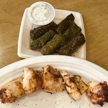 Luna Grill Hillcrest - Chicken kabob a la carte & side of Stuffed Grape Leaves - Mediterranean Near Me - San Diego, California Luna Grill Hillcrest - Chicken kabob a la carte & side of Stuffed Grape Leaves - Mediterranean Near Me - San Diego, California