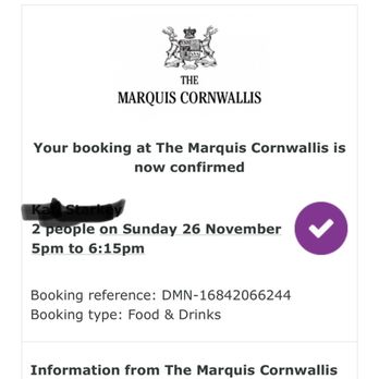 The Marquis Cornwallis - Reservation email - Pubs Near Me - London, XGL The Marquis Cornwallis - Reservation email - Pubs Near Me - London, XGL
