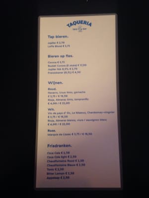 Menu photo 2 Taqueria Tacobar Amsterdam, NH Menu photo 2 Taqueria Tacobar Amsterdam, NH