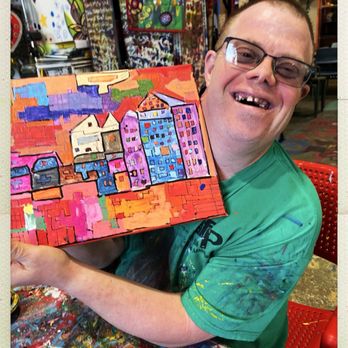 Passion Works Studio - Artist with painting - Art Galleries Near Me - Athens, Ohio Passion Works Studio - Artist with painting - Art Galleries Near Me - Athens, Ohio