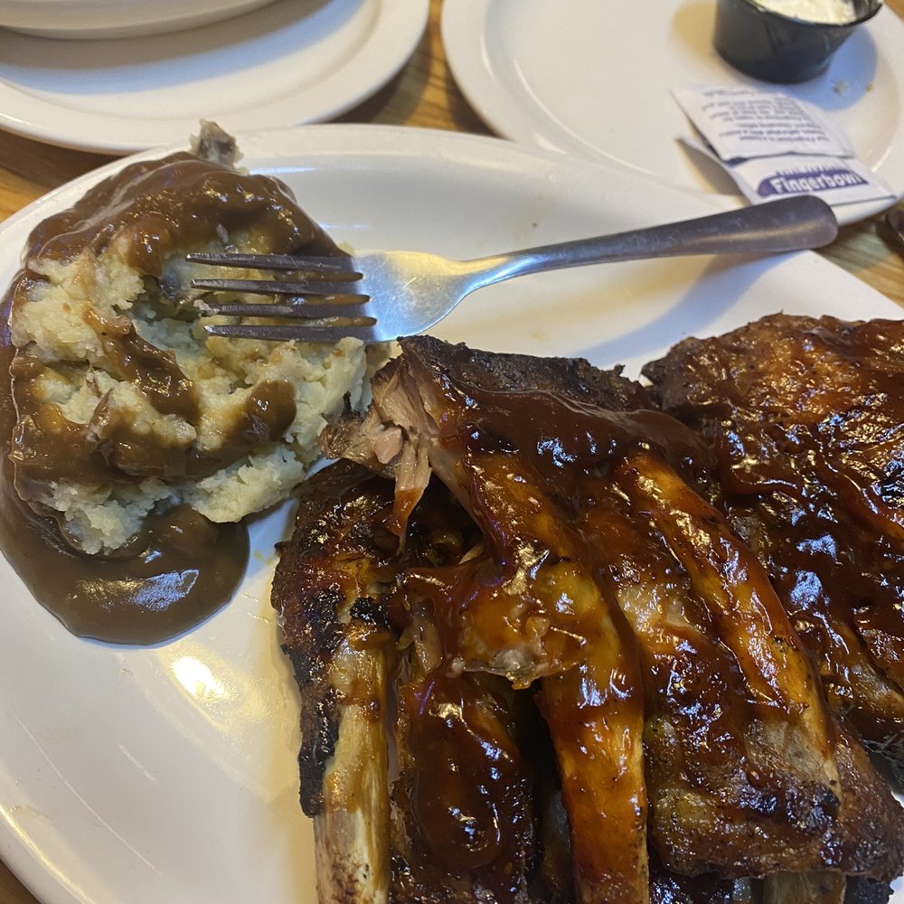 Logan's Roadhouse - Ribs mash gravy mushrooms - Steakhouses Near Me - N Myrtle Beach, South Carolina