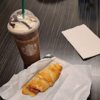 Starbucks - Java Chip Frappuccino and Ham and Swiss cheese croissant. - Coffee & Tea Near Me - Roanoke, Virginia