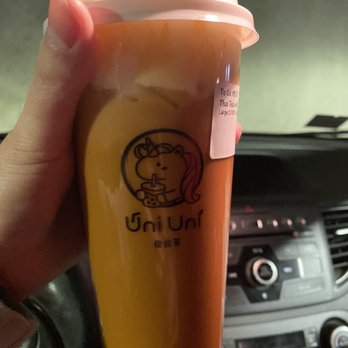Boba X - Large Thai Tea with Cheese-foam and low ice - Bubble Tea Near Me - Bloomington, Minnesota