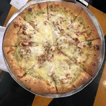 Lilly's Pizza - Aerial view of "The Five Point" pizza with chicken - Pizza Near Me - Raleigh, North Carolina Lilly's Pizza - Aerial view of "The Five Point" pizza with chicken - Pizza Near Me - Raleigh, North Carolina