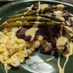 Steak and eggs