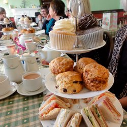 Hamiltons Tea Rooms - Delicious spread of sandwiches, tasty scones (go for the cheese!!), and cupcakes